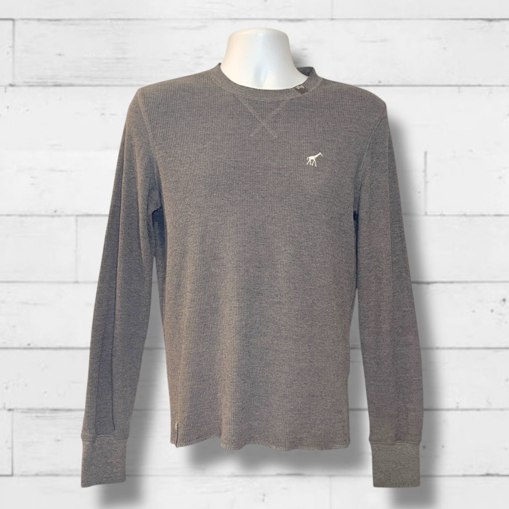 LRG Lifted Research Group Long Sleeve Thermal Crewneck Shirt Gray Size S